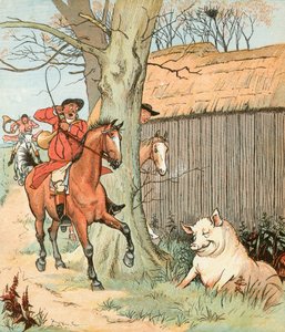 The Hunt (farvelitografi) af Randolph Caldecott