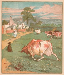 Dette er koen med det krøllede horn..., c1878. af Randolph Caldecott