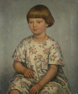 Portræt af et barn, midten af det 20. århundrede (olie på lærred)