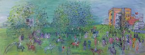Ascot, ca. 1930 (olie på lærred) af Raoul Dufy