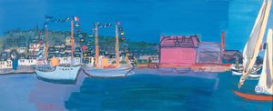 Både hav små flag huse lille havn dock sejl af Raoul Dufy