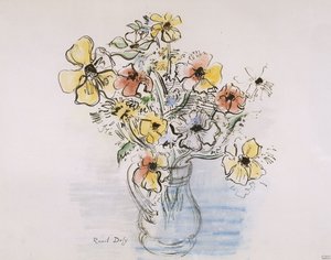 Buket af anemoner af Raoul Dufy