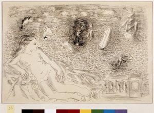 Femme nue devant la mer (olie på lærred)