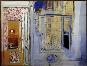 Impasse Guelma workshop (olie på lærred) af Raoul Dufy
