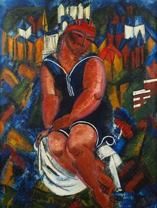 Stor kvinde, der bader; Le Grande Baigneuse af Raoul Dufy