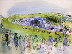 Le Jour du Derby (Epsom, Royal Enclosure) af Raoul Dufy