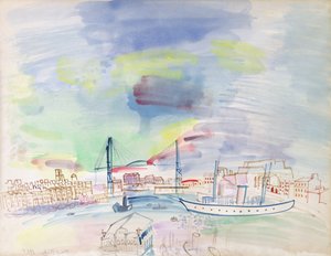 Den gamle havn i Marseilles af Raoul Dufy