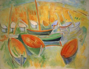 Både i Martigues af Raoul Dufy