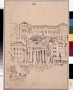 Marseille, havnen, rådhuset og Hotel Dieu af Raoul Dufy