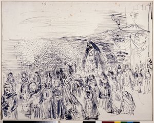 Procession a Napoli af Raoul Dufy