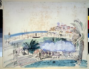 Jernbanen har Antibes af Raoul Dufy