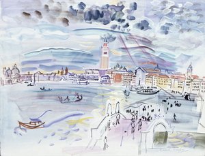 Riva degli Schiavoni, Venedig af Raoul Dufy