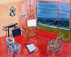 Atelier i Vence (olie på lærred) af Raoul Dufy