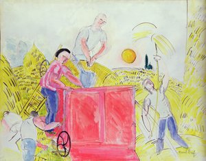 The Harvesters (gouache på papir) af Raoul Dufy