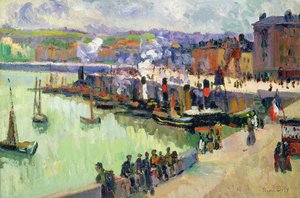 The Port (olie på papir) af Raoul Dufy