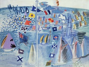 The Regatta at Cowes (akvarel på papir)