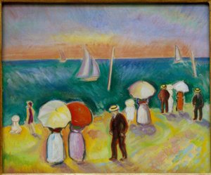 Stranden ved Sainte-Adresse af Raoul Dufy