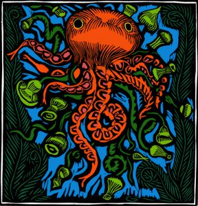 Zoologi / Havliv / Blæksprutte af Raoul Dufy