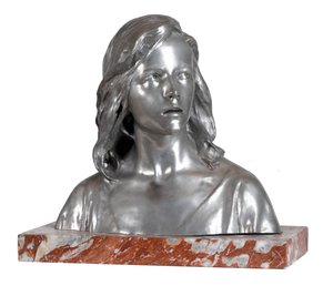 Kristus blandt lægerne (sølv og marmor) af Raoul-Francois Larche