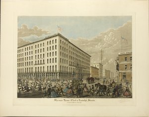 Sherman House, Clark and Randolph Streets, opført i 1860-61, Chicago
