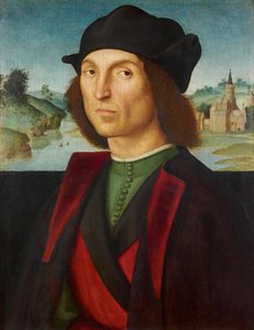 Portræt af en mand par Raphael (1483-1520), ca 1502-1504 - Olie på træ, 47,5x37,2 - Liechtenstein Museum af Raphael