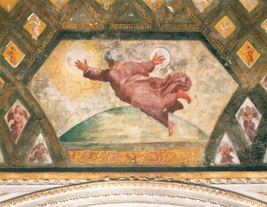 Skabelsen af solen og månen, ca. 1518 (fresko) af Raphael