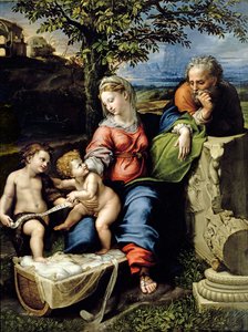 The Holy Family of the Oak Tree, ca. 1518 (olie på panel) af Raphael
