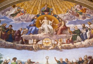 Detalje af disputationen af det hellige sakramente, ca. 1509-10 (fresco)