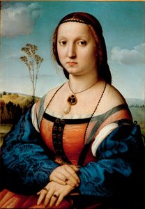 Portræt af Maddalena Doni Maleri af Raffaello Sanzio dit Raphael (1483-1520) 1506 Søn. 63x45 cm Firenze, Palazzo Pitti, Galleria Palatina af Raphael