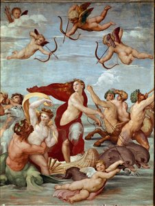 The Triumph of Galatee Fresco af Raphael (Raffaello Sanzio 1483-1520). 1511 (frisk) af Raphael