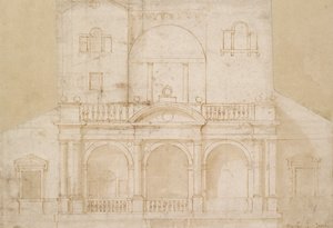 Arkitektonisk design Villa Madama, begyndelsen af det 16. århundrede af Raphael