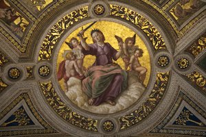 Lady Justice Fresh i Stanza della Segnatura af Raffaello Sanzio Raphael