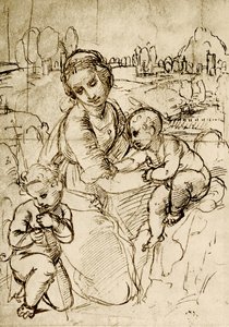 Madonna og barn med St. John af Raffaello Sanzio Raphael