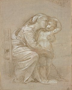 Jomfruen og barnet, begyndelsen af det 16. århundrede af Raphael