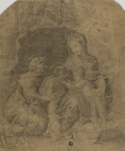 Jomfruen og barnet med Sankt Elizabeth og spædbarnet Johannes Døberen af Raphael
