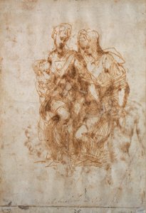 Jomfruen og barnet med St Anne, c1500-1520 af Raphael
