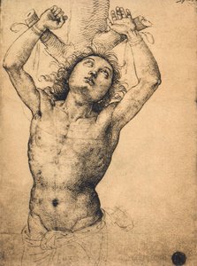 Sankt Sebastian; tegning af Raphael, Gallerie dellAccademia, Venedig af Raffaello Sanzio Raphael