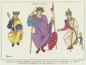 Karl den Skaldede og kejser Lothar af Raphael Jacquemin
