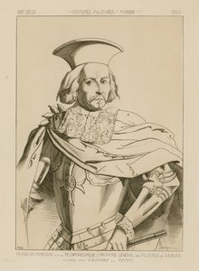Francesco Morosini, kaldet Peloponnesiaco, generalkaptajn for Venedigs flåder af Raphael Jacquemin