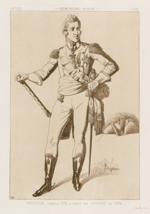 Gentleman - bror til kongens, efter en gravering fra 1814 af Raphael Jacquemin
