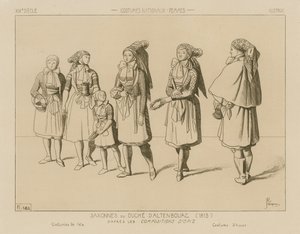 Tyske nationaldragter - Hertugdømmet Sachsen-Altenburg (1815)