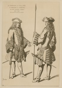Marskal af Tallard og hr. Laubanie i lejren før slaget ved Landau, november 1703