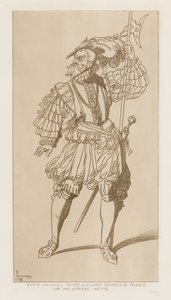 Schweizisk soldat i la garde des rois de France. Anden halvdel af 1500-tallet. Efter en upubliceret verriere. af Raphael Jacquemin
