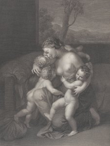 Velgørenhed med tre små børn, 1795.