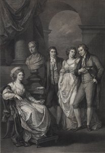 Familieportræt af Catherine Petrovna Baryatinskaya 1750-1811, født prinsesse af Holstein-Beck, 1793 af Raphael Morghen