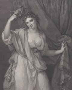 Lady Hamilton som tegneseriemuse, Thalia, 1791. af Raphael Morghen