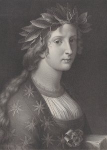 Poesi, en kvinde med laurbærkrone, 1827