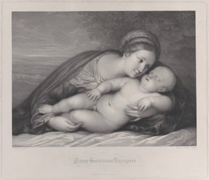 Madonnaen omfavner det sovende Kristusbarn, 1797.