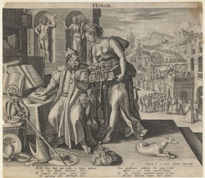Ære, 1591 af Raphael Sadeler the Elder