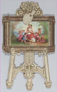 Valentine - Stående staffeli, kromolitograferet familie, 1873. af Raphael Tuck and Sons